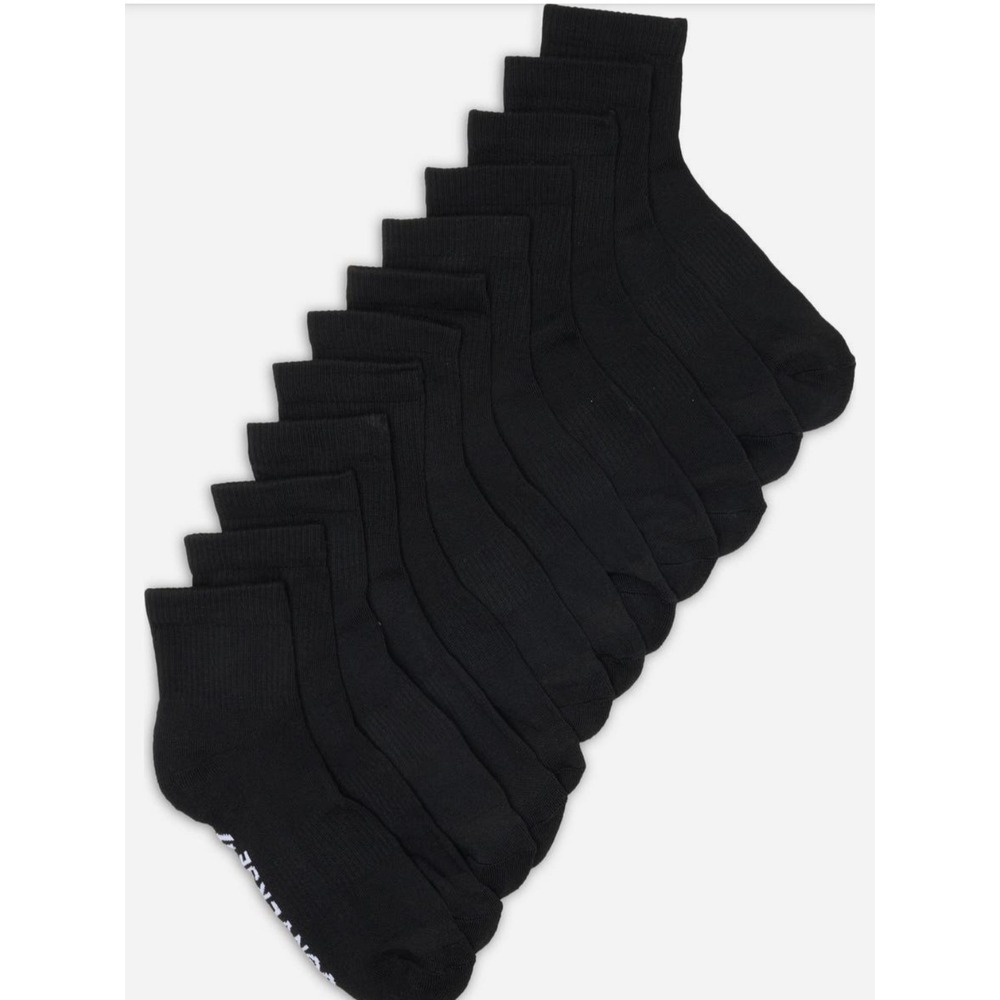 Converse 6-PK Cushioned Ankle Socks- Black